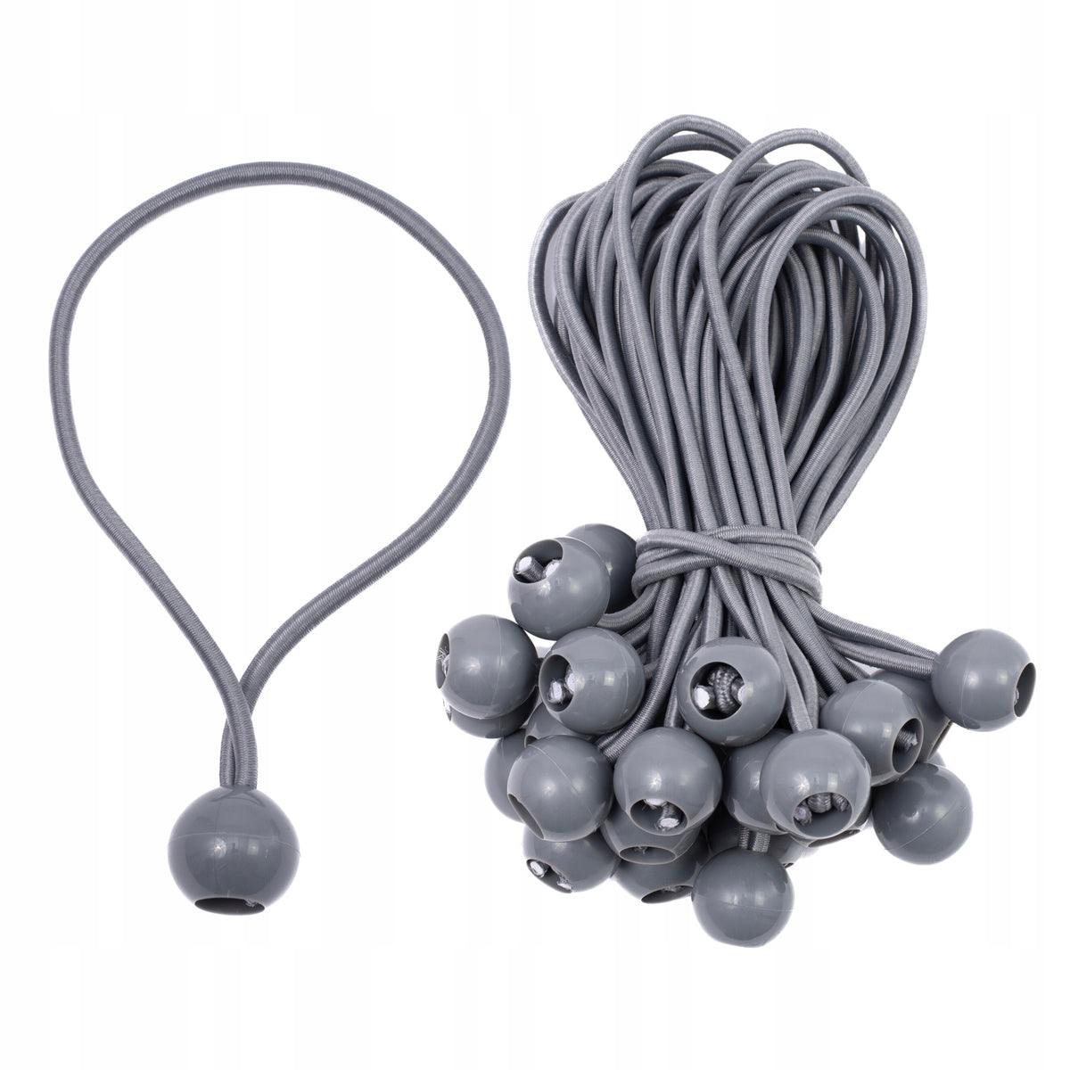 ELASTIC CORD WITH BALL FOR FIXING BANNER TARPAULINS 20CM 10 PIECES