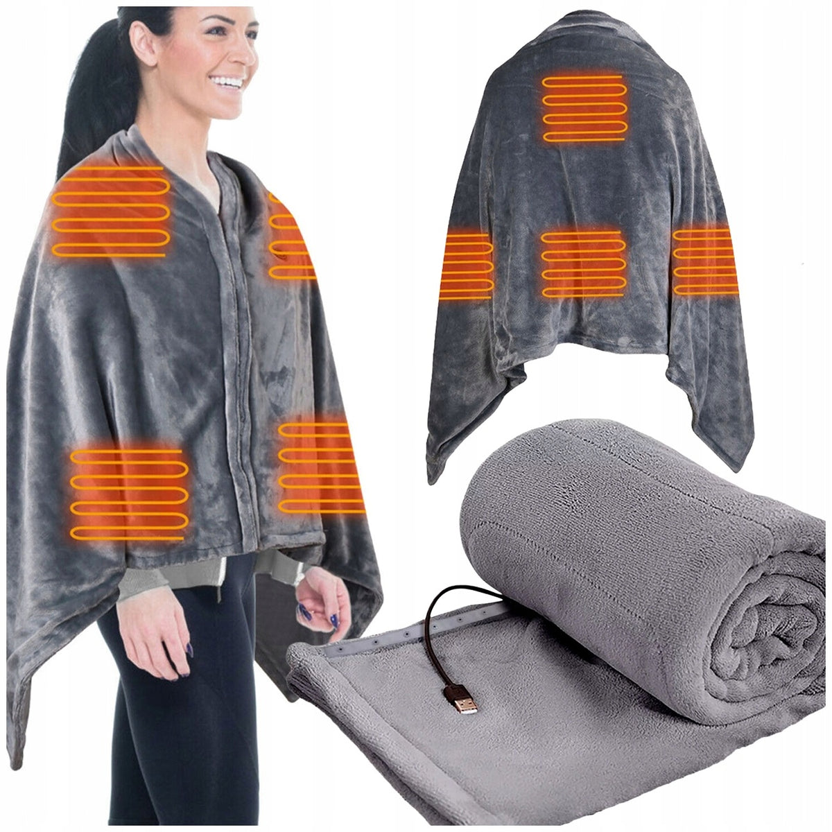 ELECTRIC BLANKET HEATED SOFT WARM USB 7.4V AESTHETIC HEATING MAT