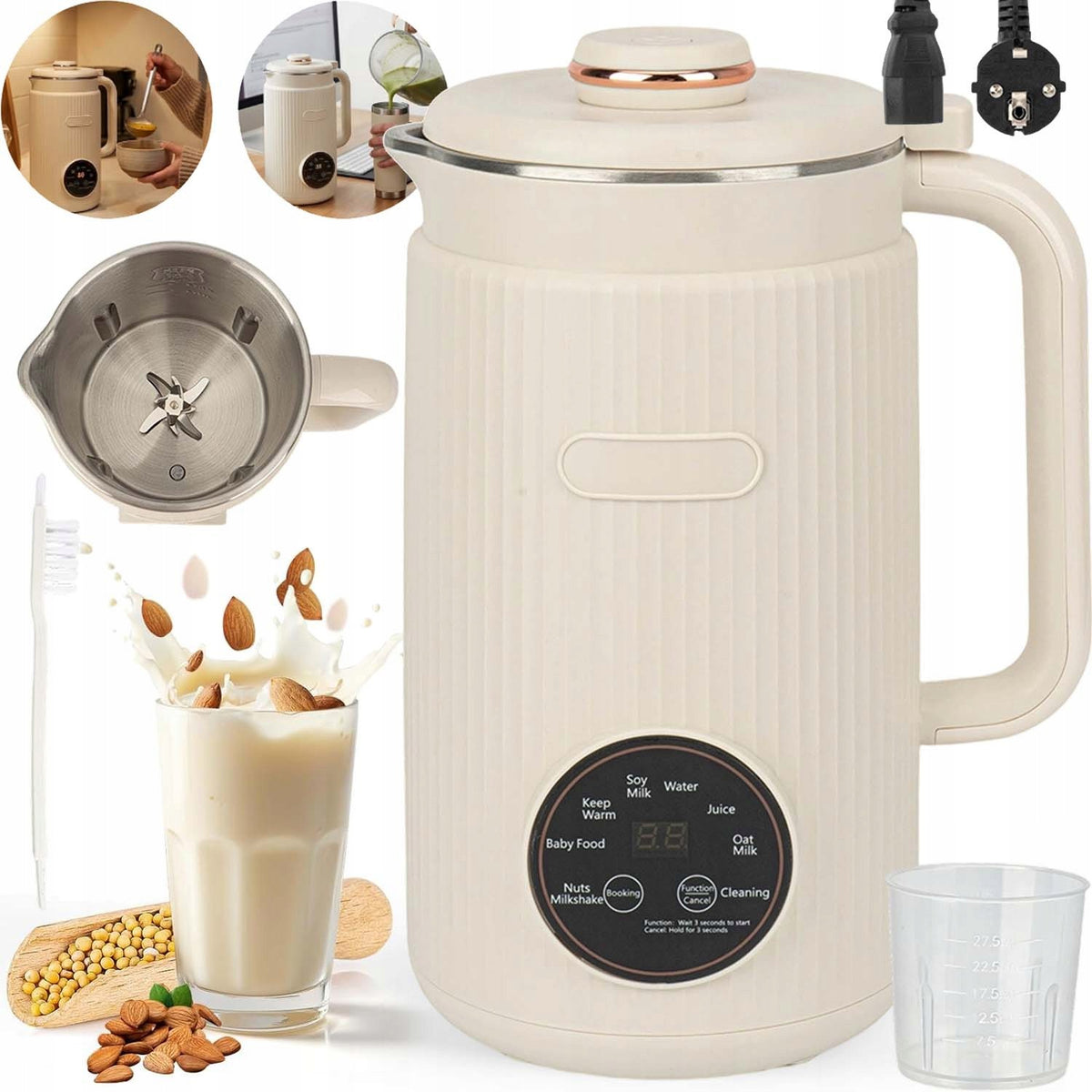 ELECTRIC BLENDER 8 PROGRAMS AUTOMATIC STAINLESS STEEL BLADES
