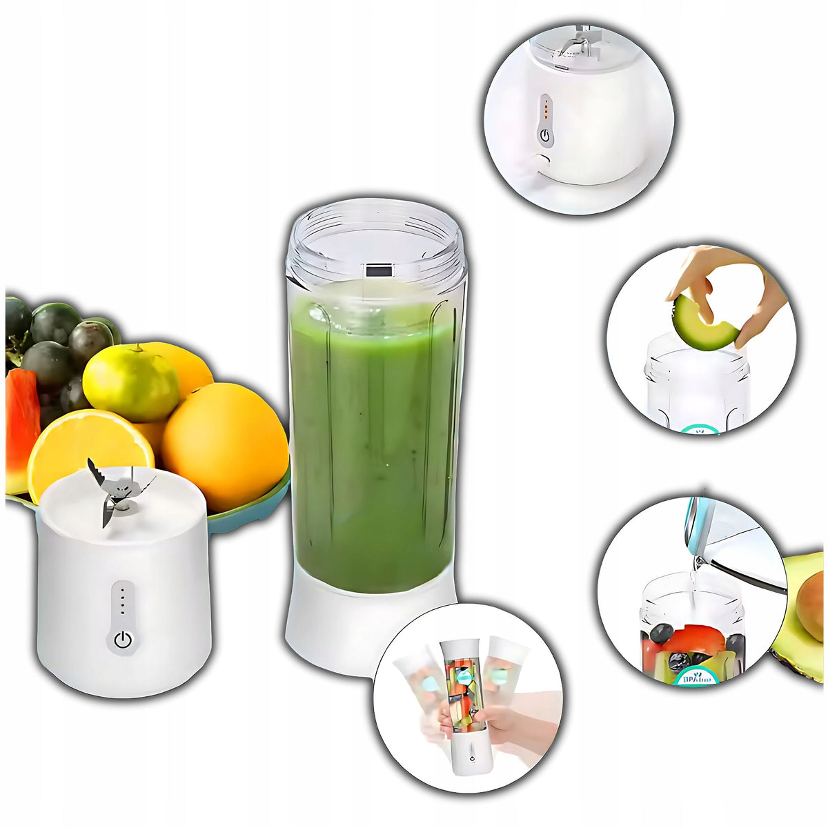 ELECTRIC BLENDER MIXER PORTABLE WIRELESS POWERFUL CUP WATER BOTTLE