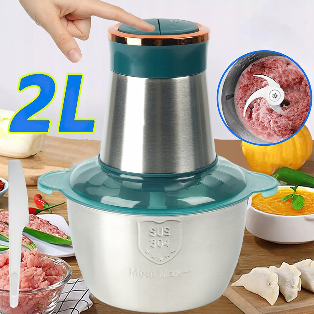 ELECTRIC CHOPPER MACHINE SHREDDER FOR MEAT, VEGETABLES, NUTS 300W Packaging status original