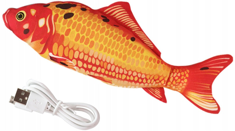 ELECTRIC FISH JUMPING PLUSH CAT TOY