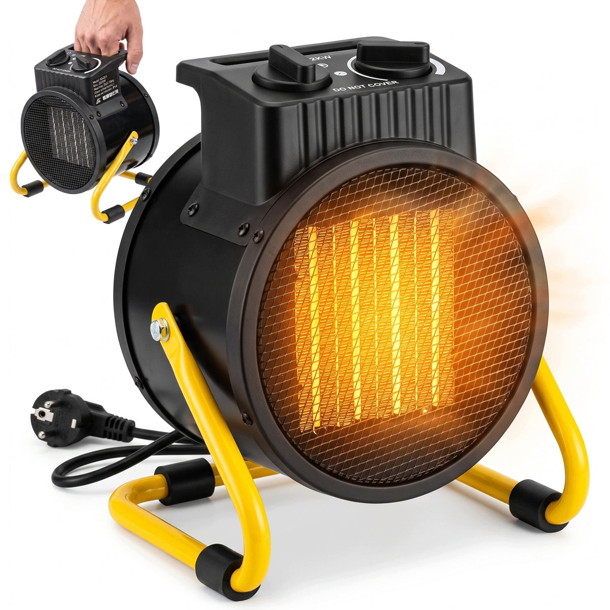 ELECTRIC HEATER 2000W FAN HEATER THERMOSTAT