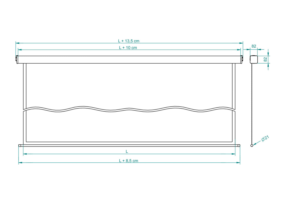 ELECTRIC PROJECTION SCREEN 500 16:10 REMOTE CONTROL Manufacturer code R.C.S. 232in. MW 16/10