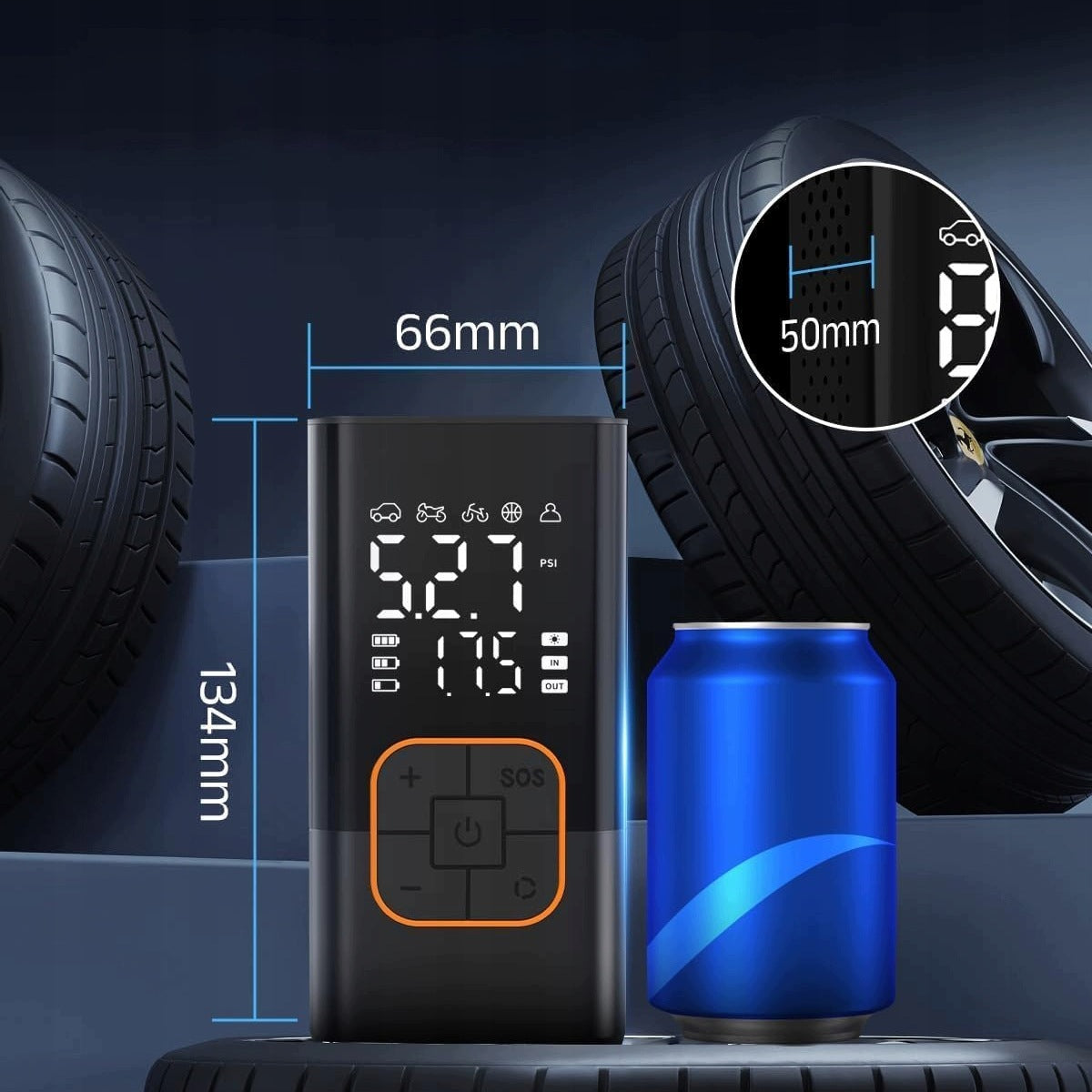 ELECTRIC PUMP BICYCLE COMPRESSOR CAR PUMP FOR BICYCLES 4000MAH Dominant material other