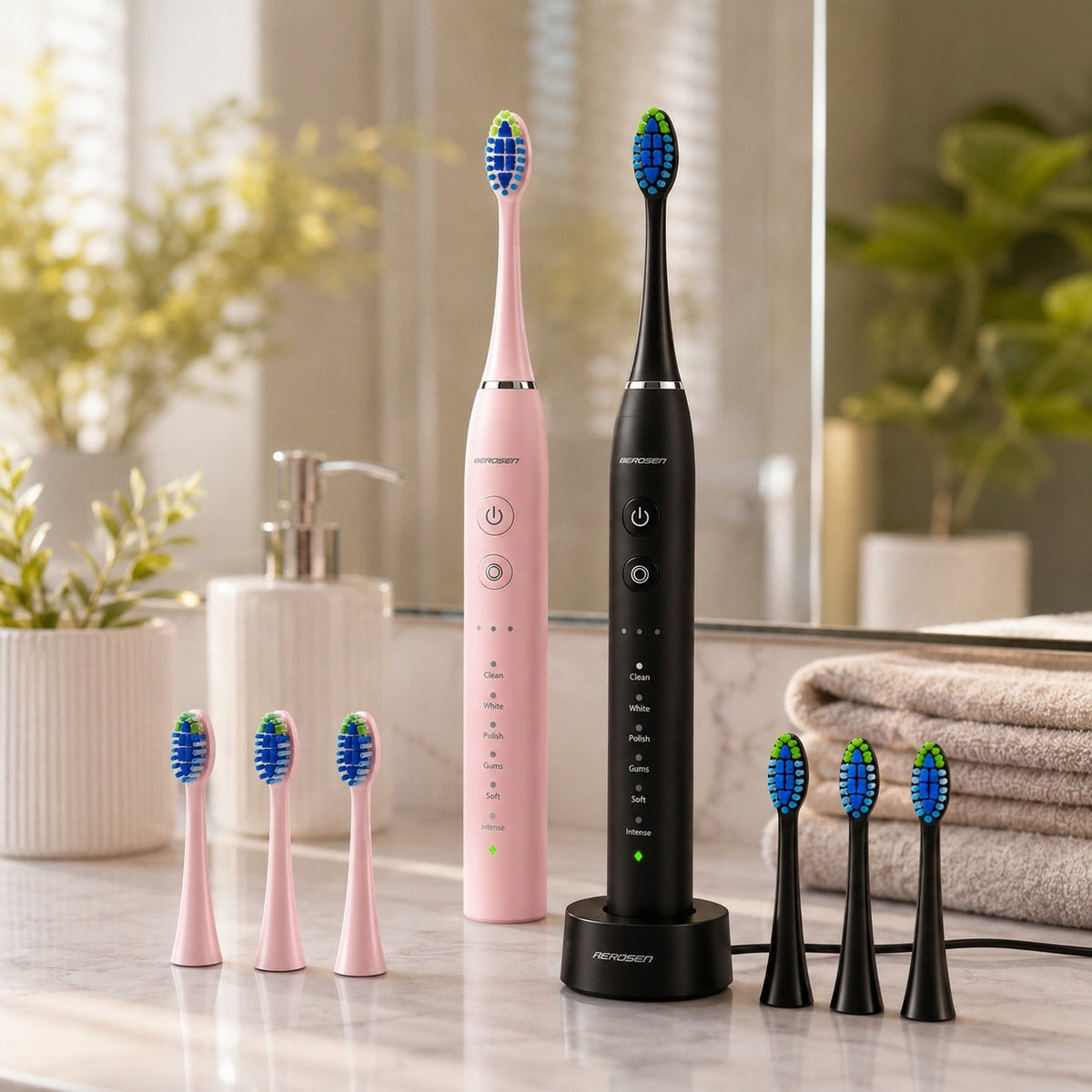 ELECTRIC SONIC TOOTHBRUSH 2x SET FOR PAIR OF TIPS Packaging status original