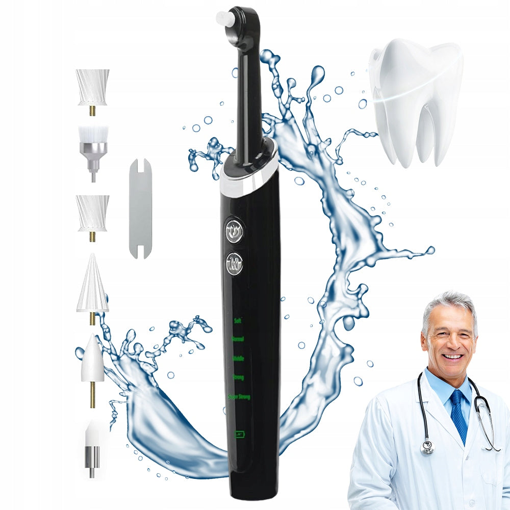 ELECTRIC TOOTH CLEANER 6 ACCESSORIES 5 OPERATING MODES WATERPROOF