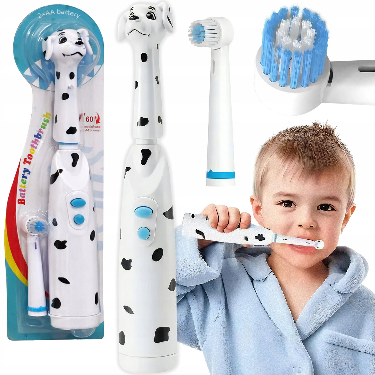 ELECTRIC TOOTHBRUSH FOR CHILDREN DOG WITH ROTATING CASE