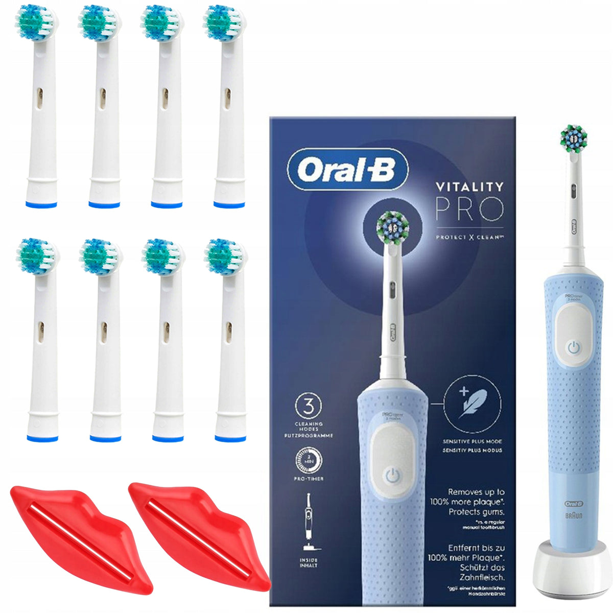 ELECTRIC TOOTHBRUSH ORAL-B VITALITY PRO BLUE + TIPS