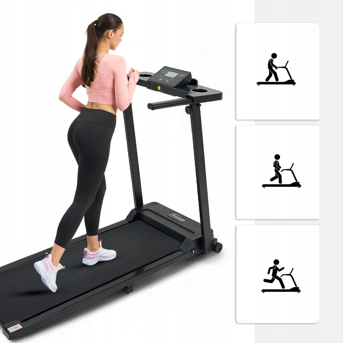 ELECTRIC TREADMILL FOLDING 12 PROGRAMS HOME TRAINING RUNNING UP TO 8KM/H