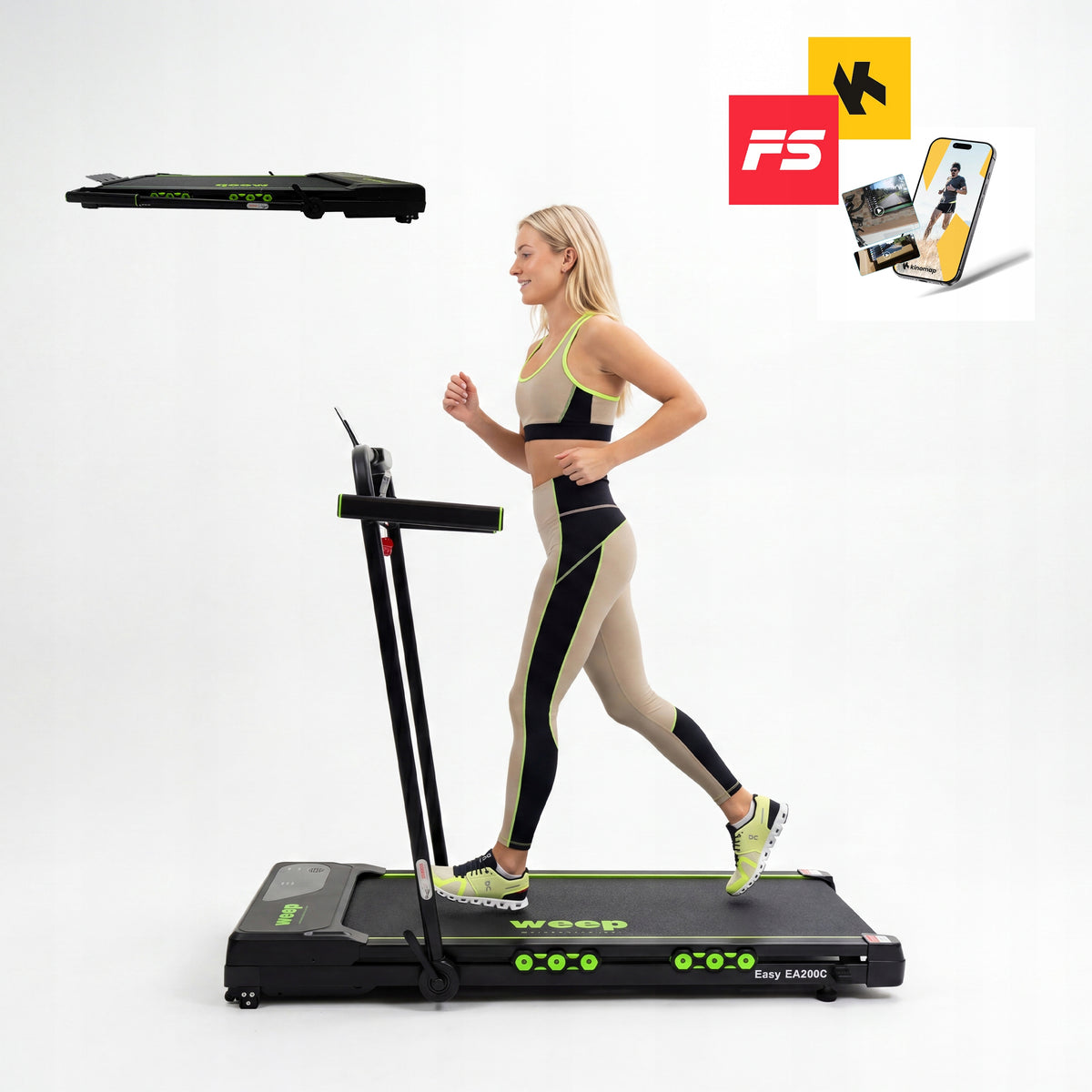 ELECTRIC TREADMILL FOLDING UNDER THE BED WEEP AUTO RISE CUSHIONING 12km/h