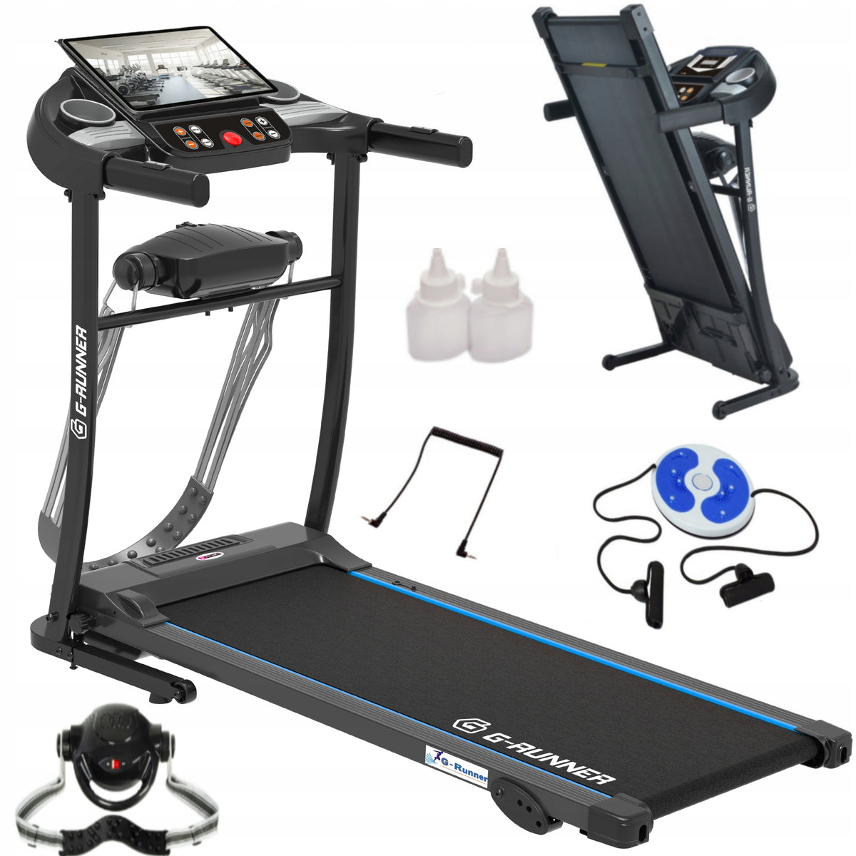 ELECTRIC TREADMILL G-RUNNER 400 HOME MASSAGER ELEVATION AUX FOLDING