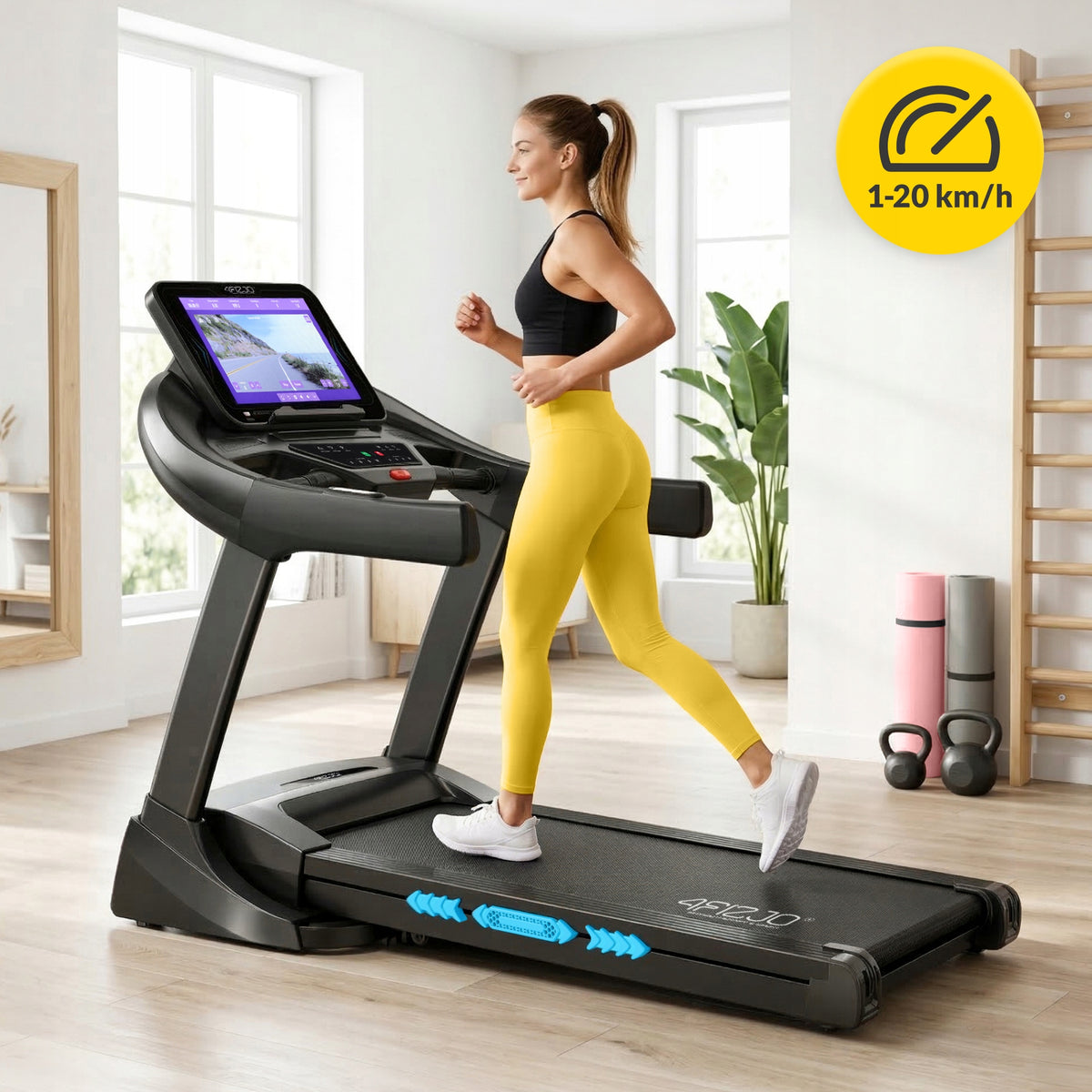 ELECTRIC TREADMILL TRAINING FOR RUNNING WALKING HOME FOLDING EVO S Packaging status original
