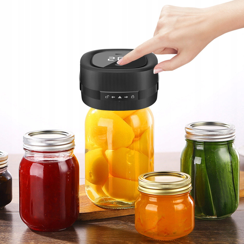ELECTRIC VACUUM SEALER | FOR MASON JARS 6000 RPM BLACK Packaging status original