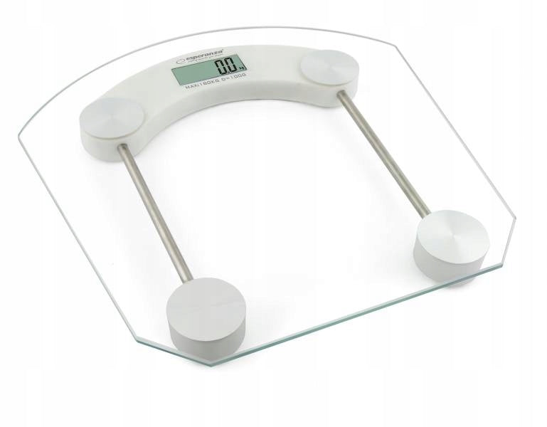 ELECTRONIC BATHROOM SCALE GLASS FITNESS UP TO 180KG WITH LCD STYLISH Packaging status original