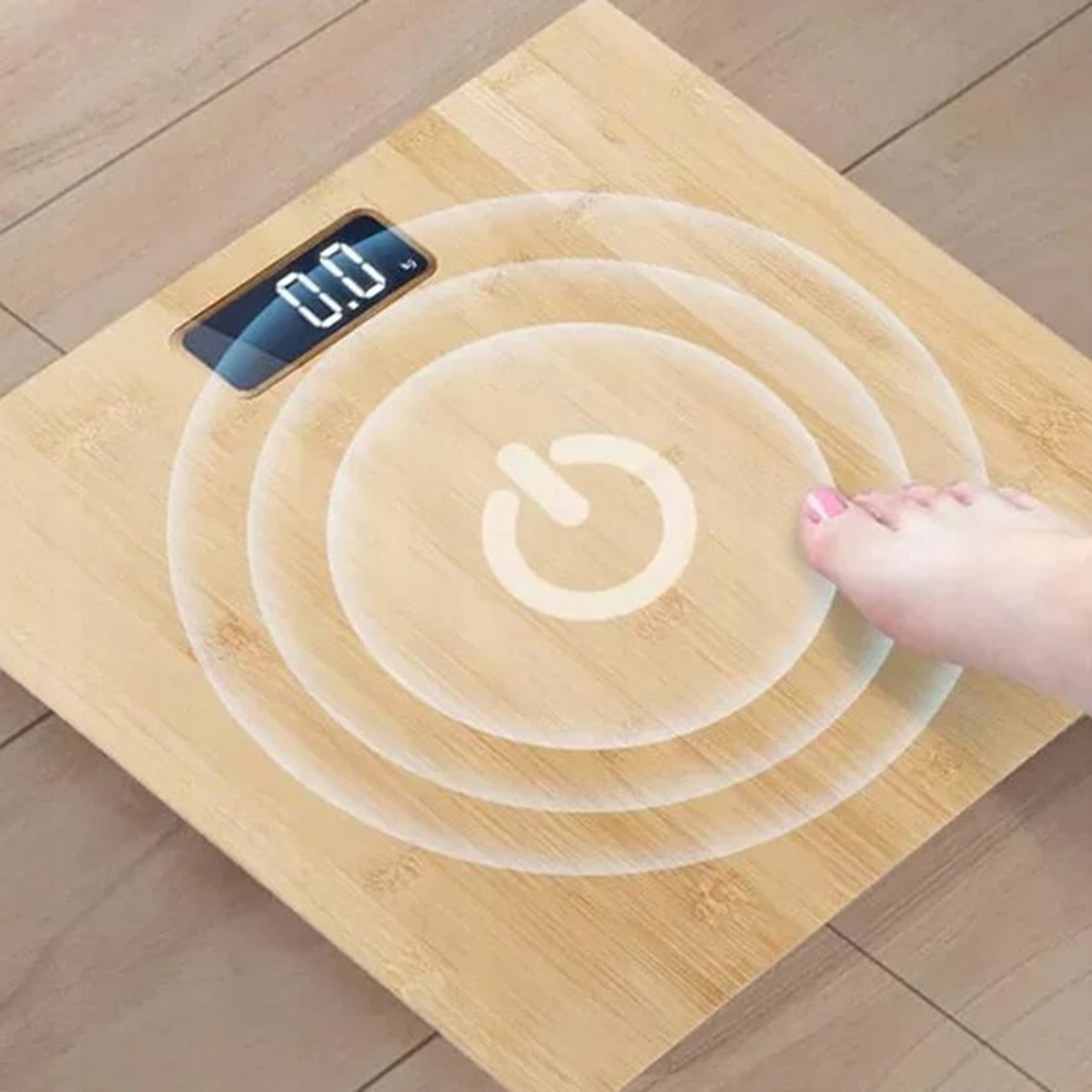 ELECTRONIC BATHROOM SCALE UP TO 180KG BAMBOO LCD DIGITAL FOR BATHROOM Manufacturer code 197864819