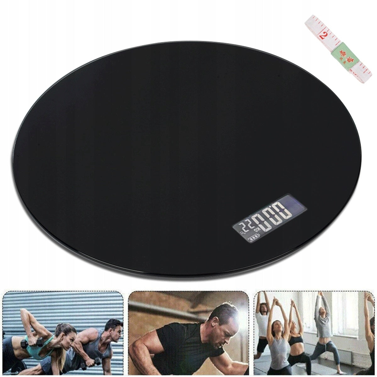ELECTRONIC BATHROOM SCALE WITH LED AUTOMATIC FOR WEIGHT CONTROL Packaging status original