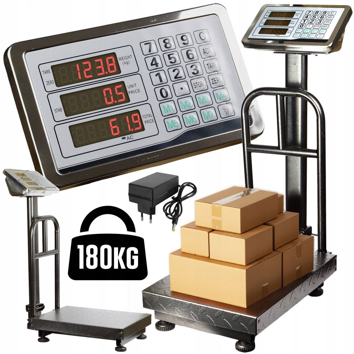 ELECTRONIC STORAGE PLATFORM SCALE 180KG CORDLESS