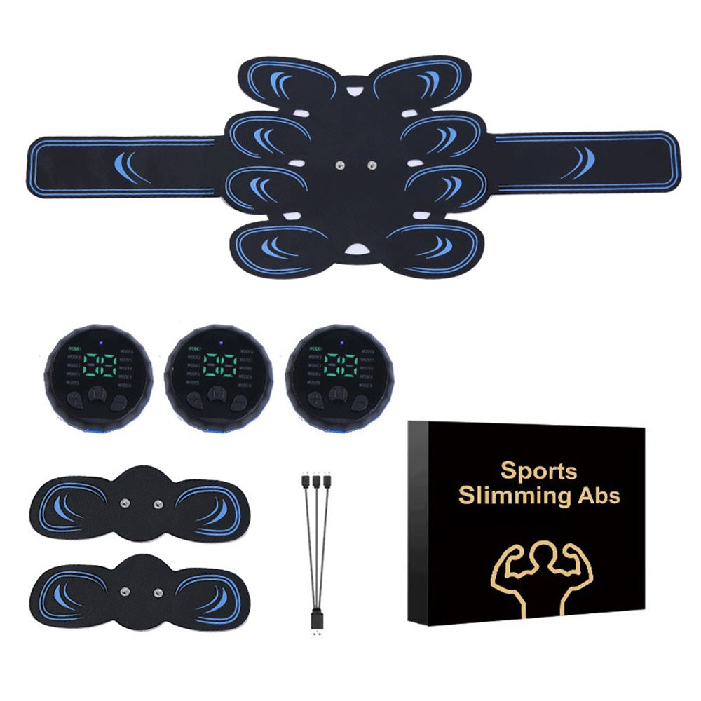ELECTROSTIMULATOR ABDOMINAL MUSCLES EMS 10MODES SLIMMING BELT 3PCS Training