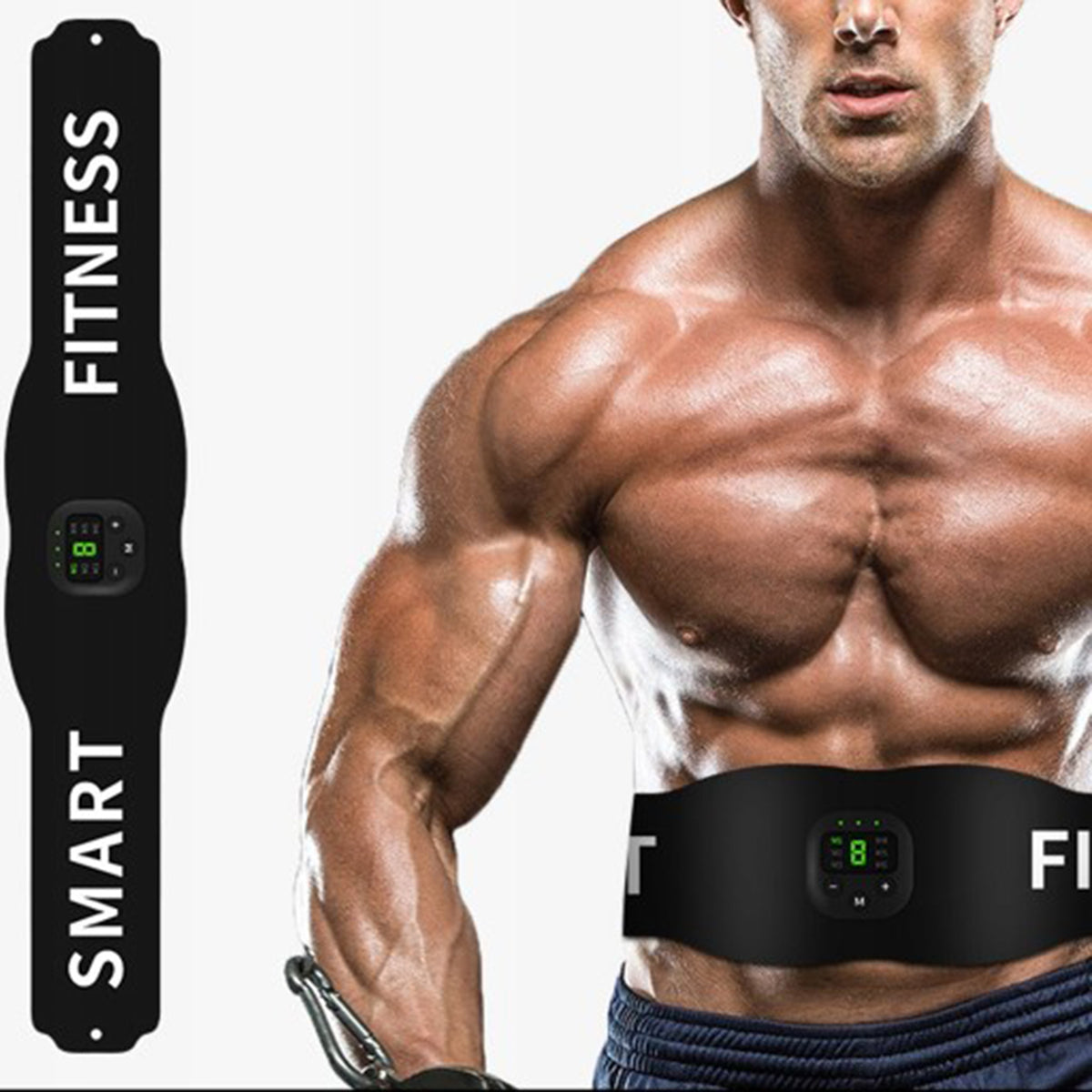 ELECTROSTIMULATOR BELT VIBRATING SLIMMING MASSAGER FOR ABDOMINAL MUSCLES
