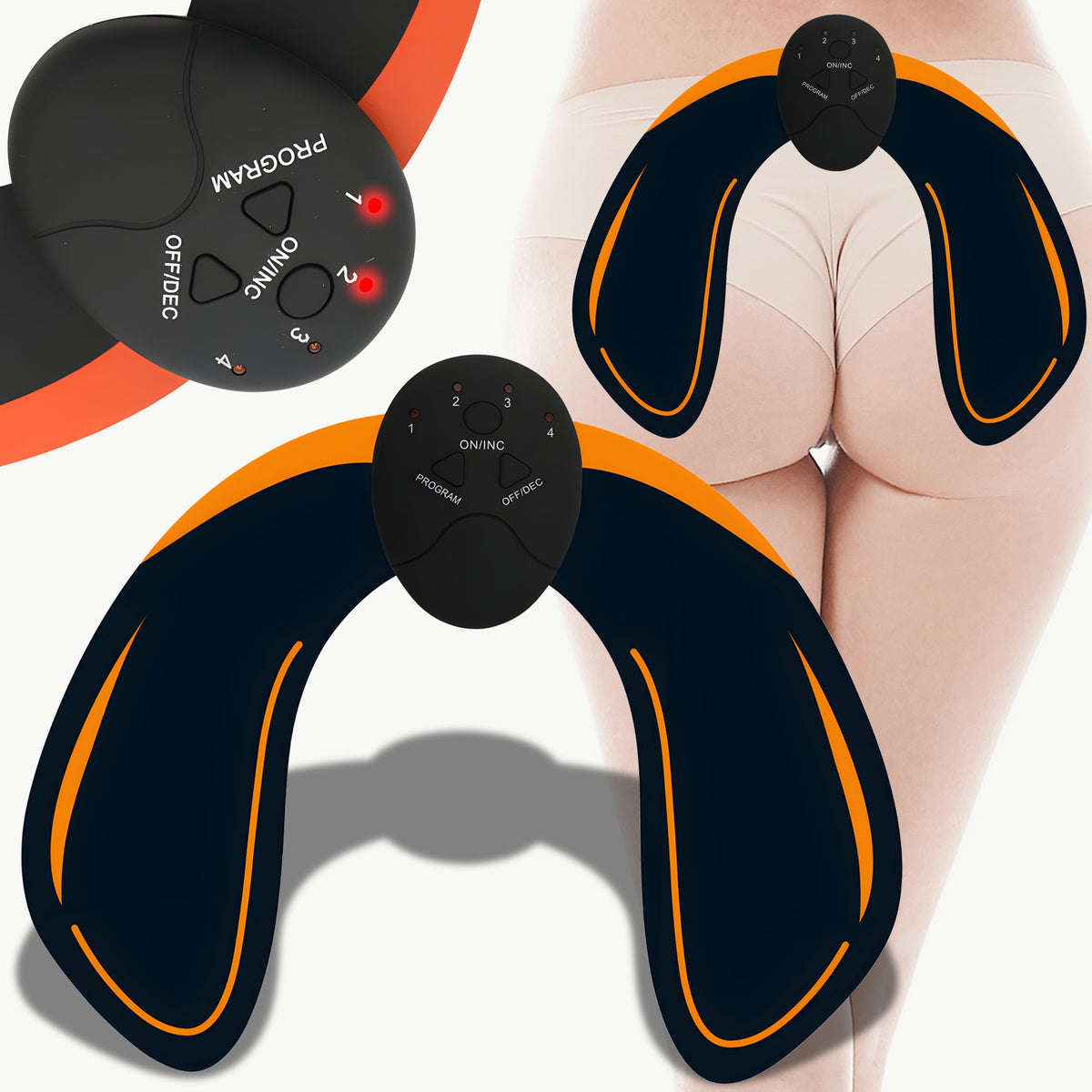 ELECTROSTIMULATOR BUTTOCKS MUSCLES EMS HIP MASSAGER STIMULATOR PROGRAMS