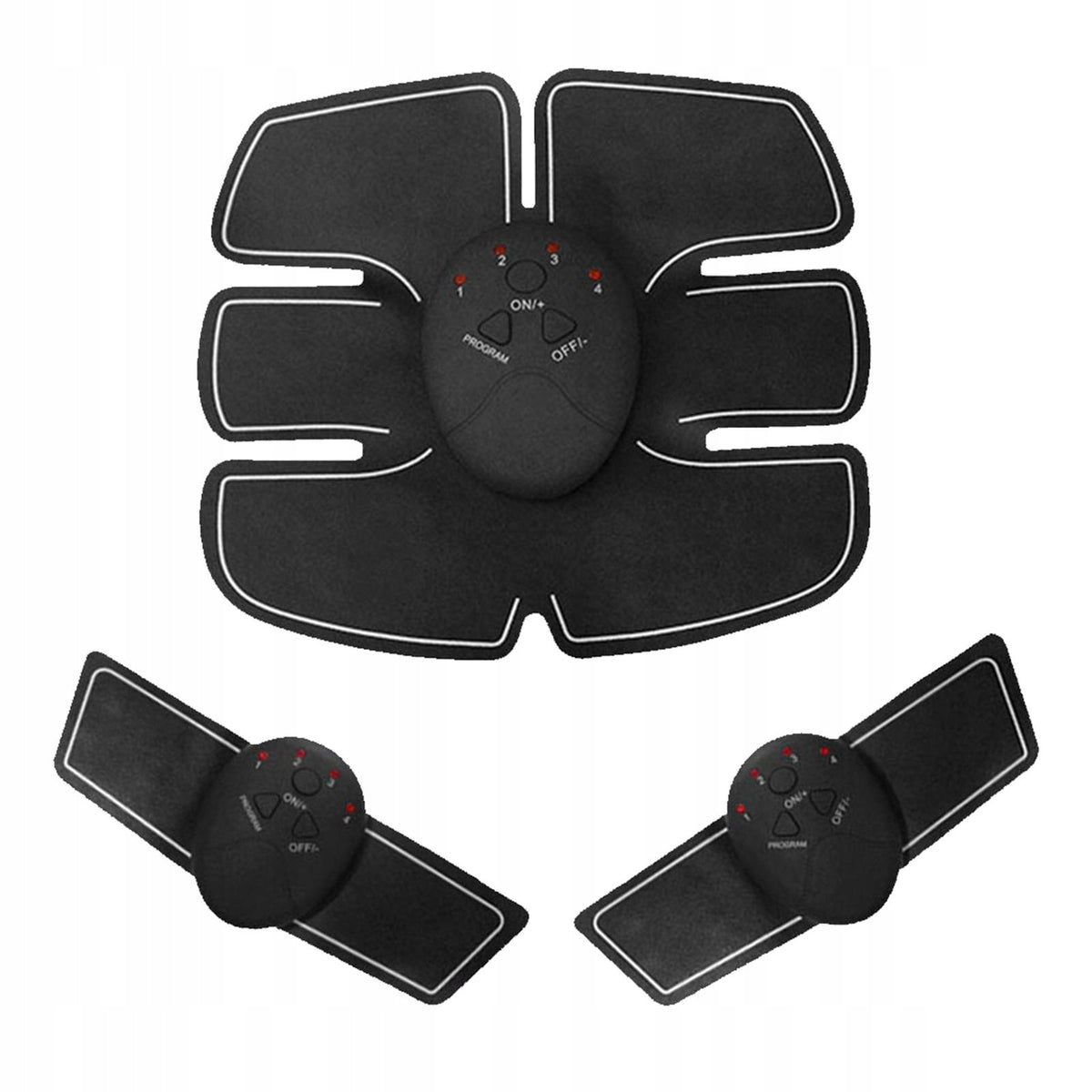 ELECTROSTIMULATOR OF ABDOMINAL MUSCLES, THIGHS AND ARMS EMS Color black