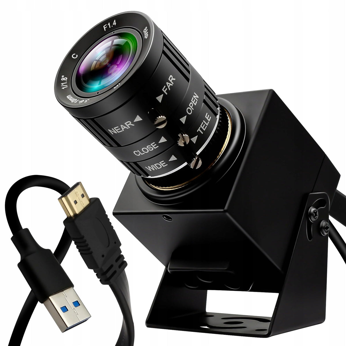 ELP Camera 4K 60fps USB HDMI Zoom 3x Camera For TV Projector Computer