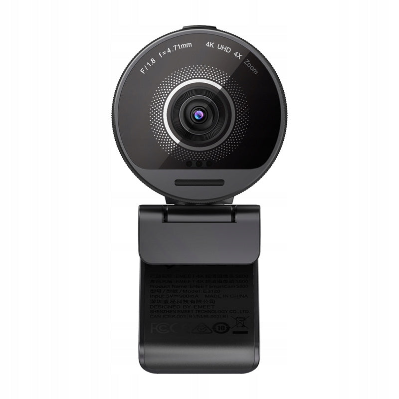 EMEET SmartCam S800 Webcam 4K HDR Autofocus 60fps Microphone Packaging status original