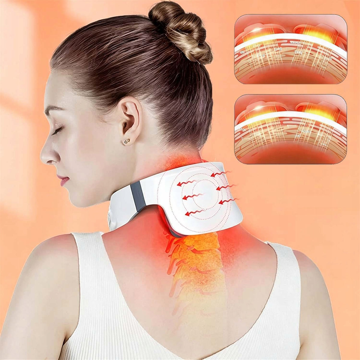 EMS MASSAGER FOR NECK ARM HEATED WIRELESS MASSAGER 6 MODES Packaging status original