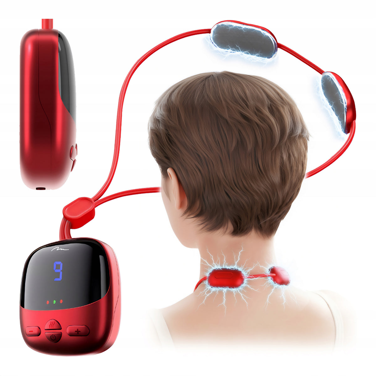 EMS NECK MASSAGER Media-Tech 4 modes 9 levels LED compress warm