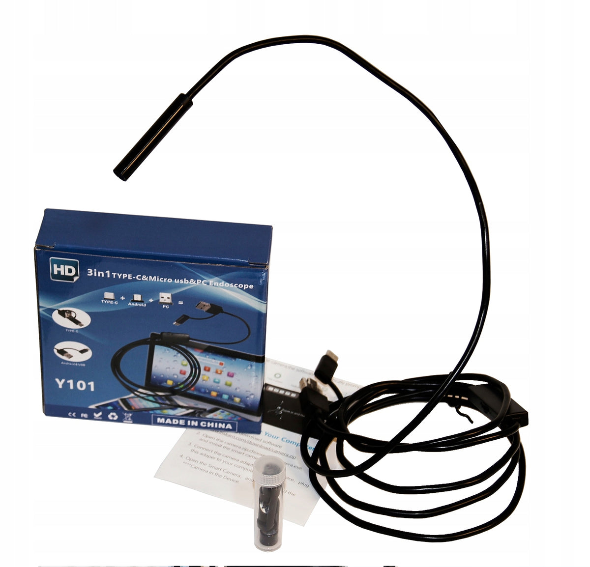 ENDOSCOPIC CAMERA INSPECTION ANDROID PHONE PC