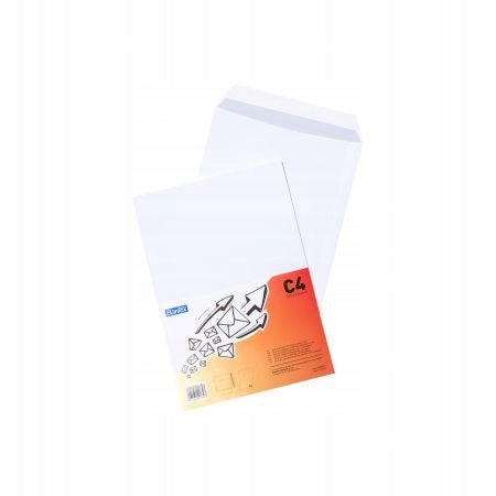 ENVELOPE C4 HK SELF-ADHESIVE WITH STRIP WHITE WITH FOIL WINDOW FOR DOCUMENTS A4