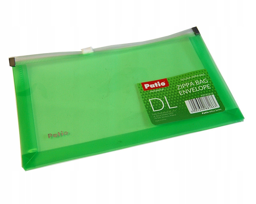 ENVELOPE FOR DOCUMENTS DL ZIPPA BAG GREEN PATIO