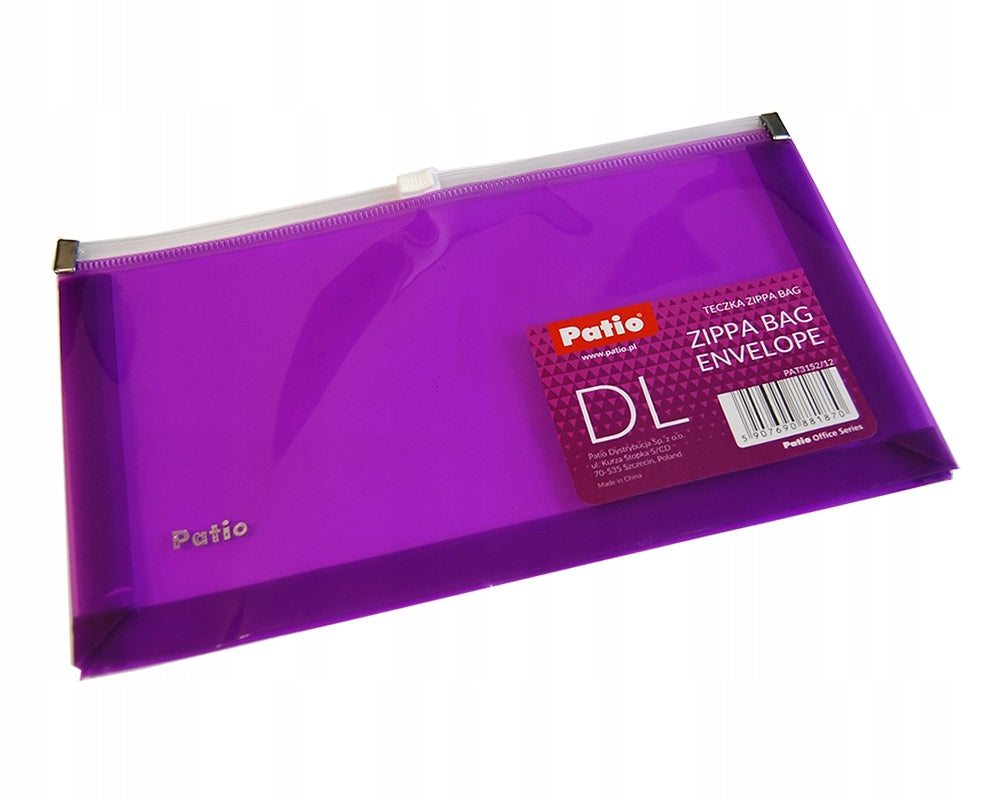 ENVELOPE FOR DOCUMENTS DL ZIPPA BAG PURPLE PATIO Brand Patio