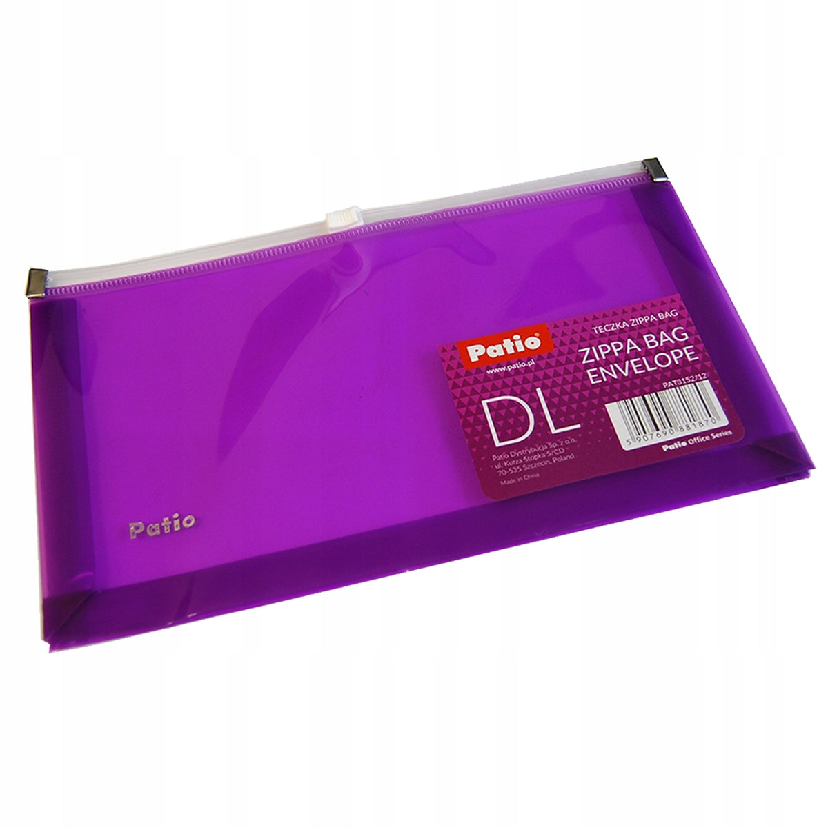 ENVELOPE FOR DOCUMENTS DL ZIPPA BAG PURPLE PATIO