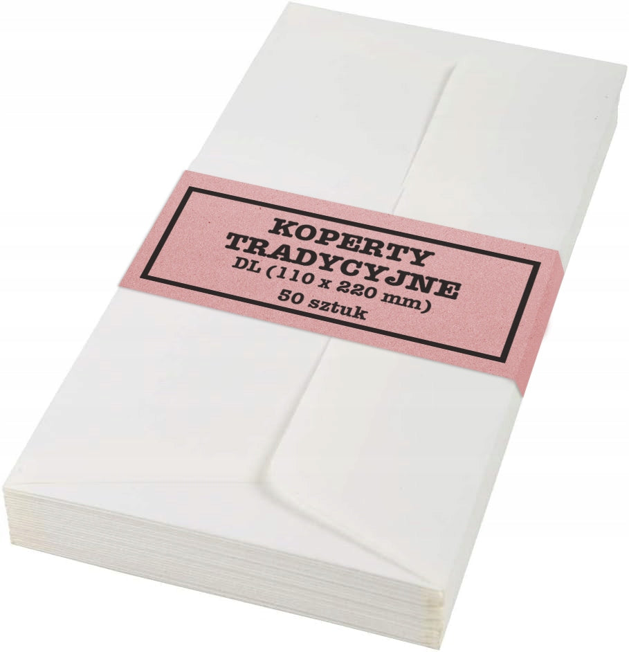ENVELOPE WHITE OFFICE LETTER DL WITHOUT WINDOW STRONG ADHESIVE 50 PCS