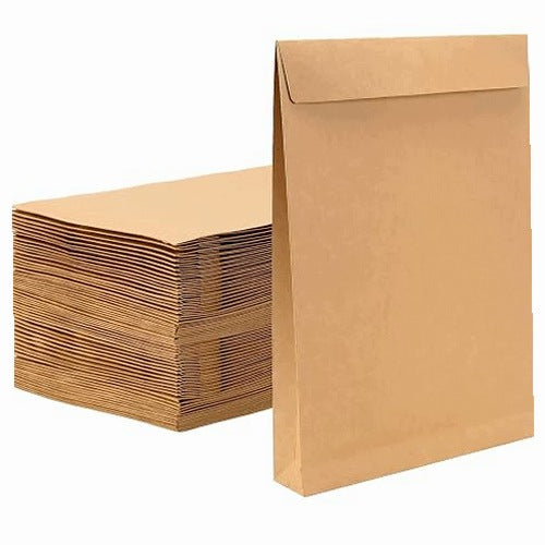 ENVELOPES A4 FOLDING KRAFT BROWN SELF ADHESIVE OFFICE 60 PCS FOR HOME