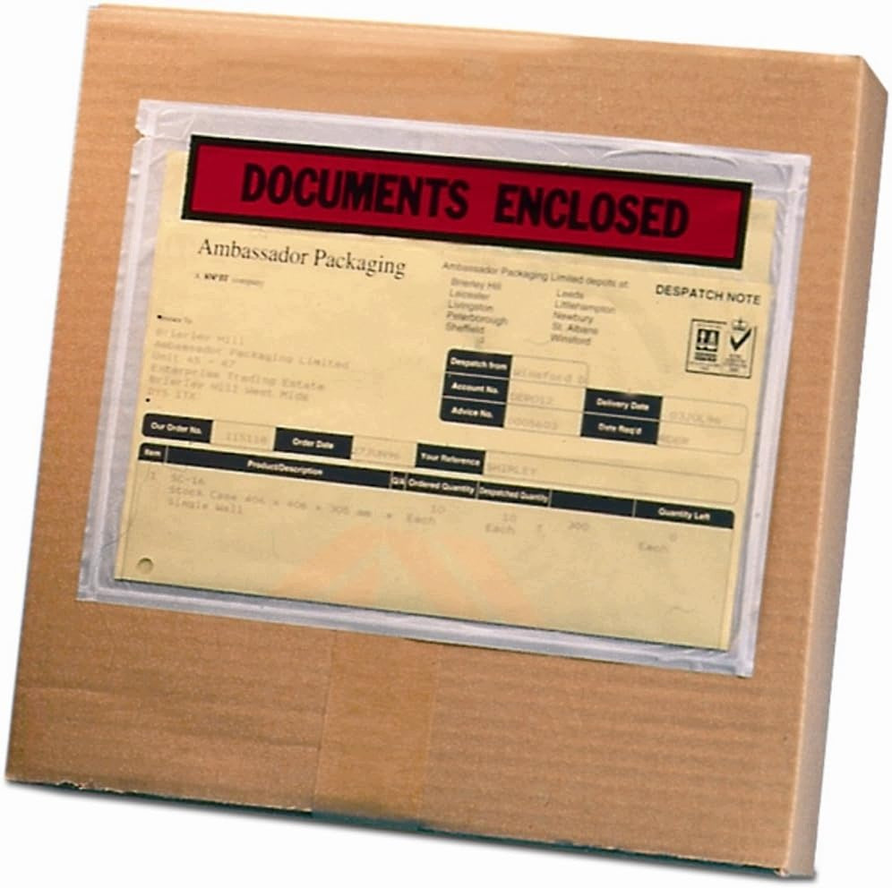 ENVELOPES A7 128X108MM SELF-ADHESIVE "DOCUMENTS ATTACHED" 1000 PCS
