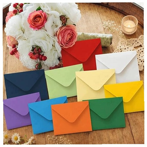 ENVELOPES COLORFUL MINI 100 PCS STICKERS FOR INVITATIONS WEDDING GIFT