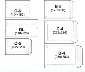 ENVELOPES DL SK WHITE (25)