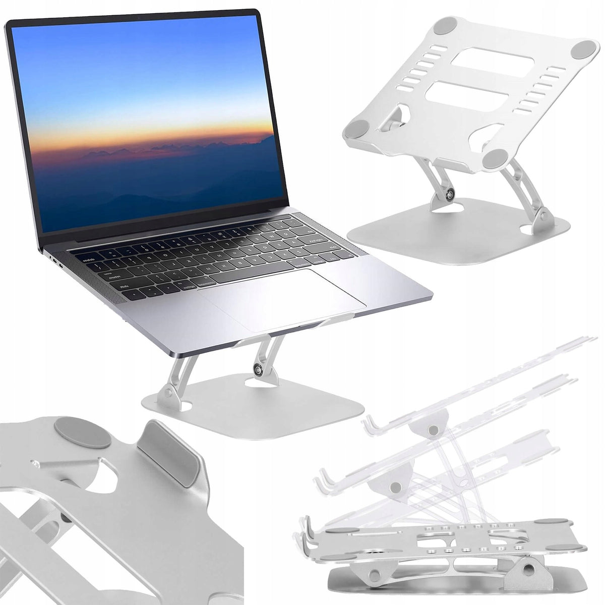 ERGONOMIC LAPTOP STAND, FOLDABLE, COOLING, ADJUSTABLE STAND Packaging status original
