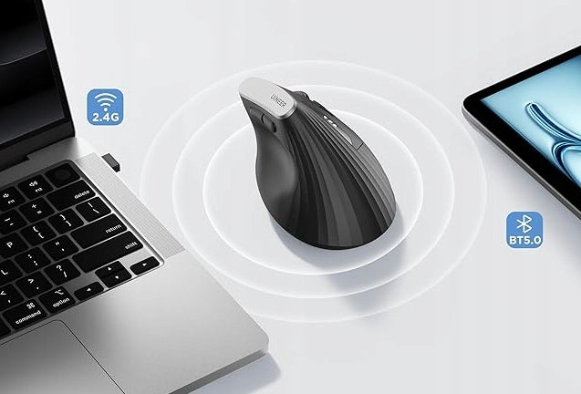 ERGONOMIC WIRELESS COMPUTER MOUSE BT5.0/4.0/2.4G A06P