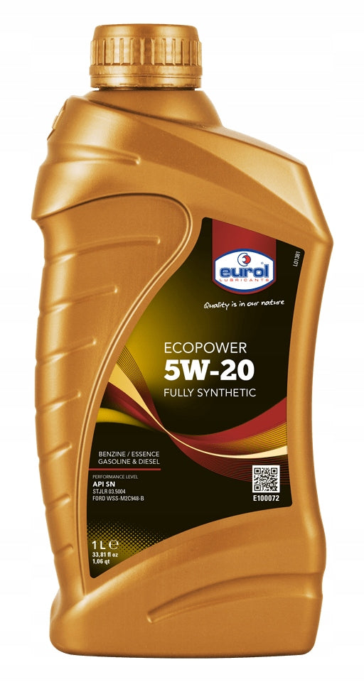 EUROL ECOPOWER 5W20 1L - FOR ECOBOOST ENGINES Manufacturer code E100072-1L