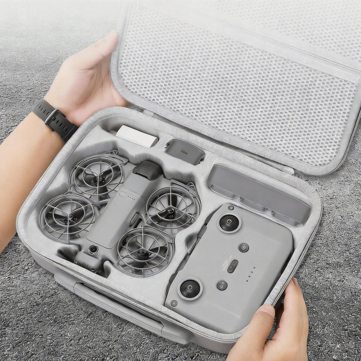 EVA DJI NEO2 PROTECTIVE HARD CASE GREY TRANSPORT CASE BAG Manufacturer code 12050056