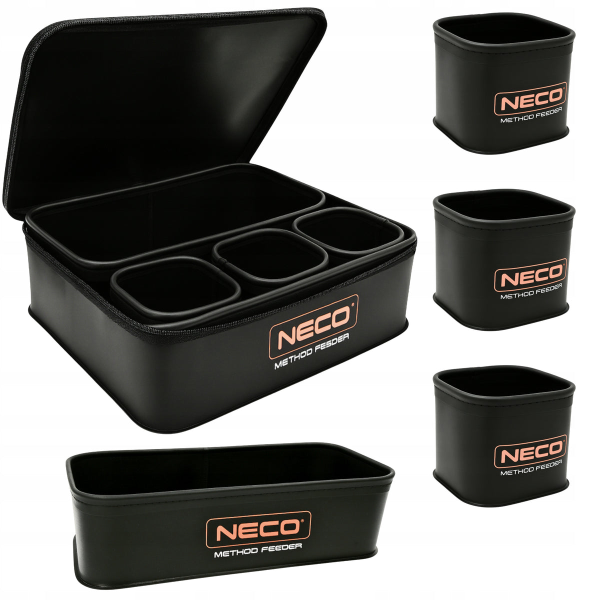EVA Neco Containers for Method Feeder 5pcs Waterproof Lockable Manufacturer code 77102