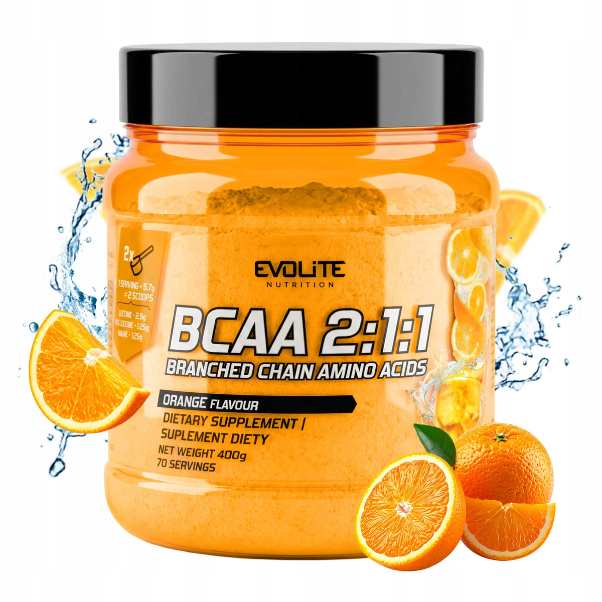 EVOLITE BCAA 2:1:1 400g AMINO ESSENTIAL AMINO ACIDS Leucine