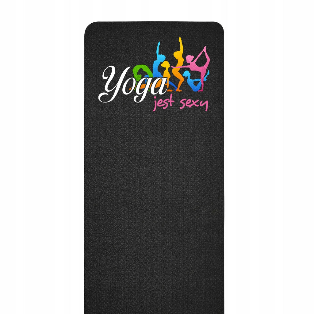 EXERCISE MAT BLACK FITNESS YOGA IS SEXY GYM TRAINING MAT Packaging status original