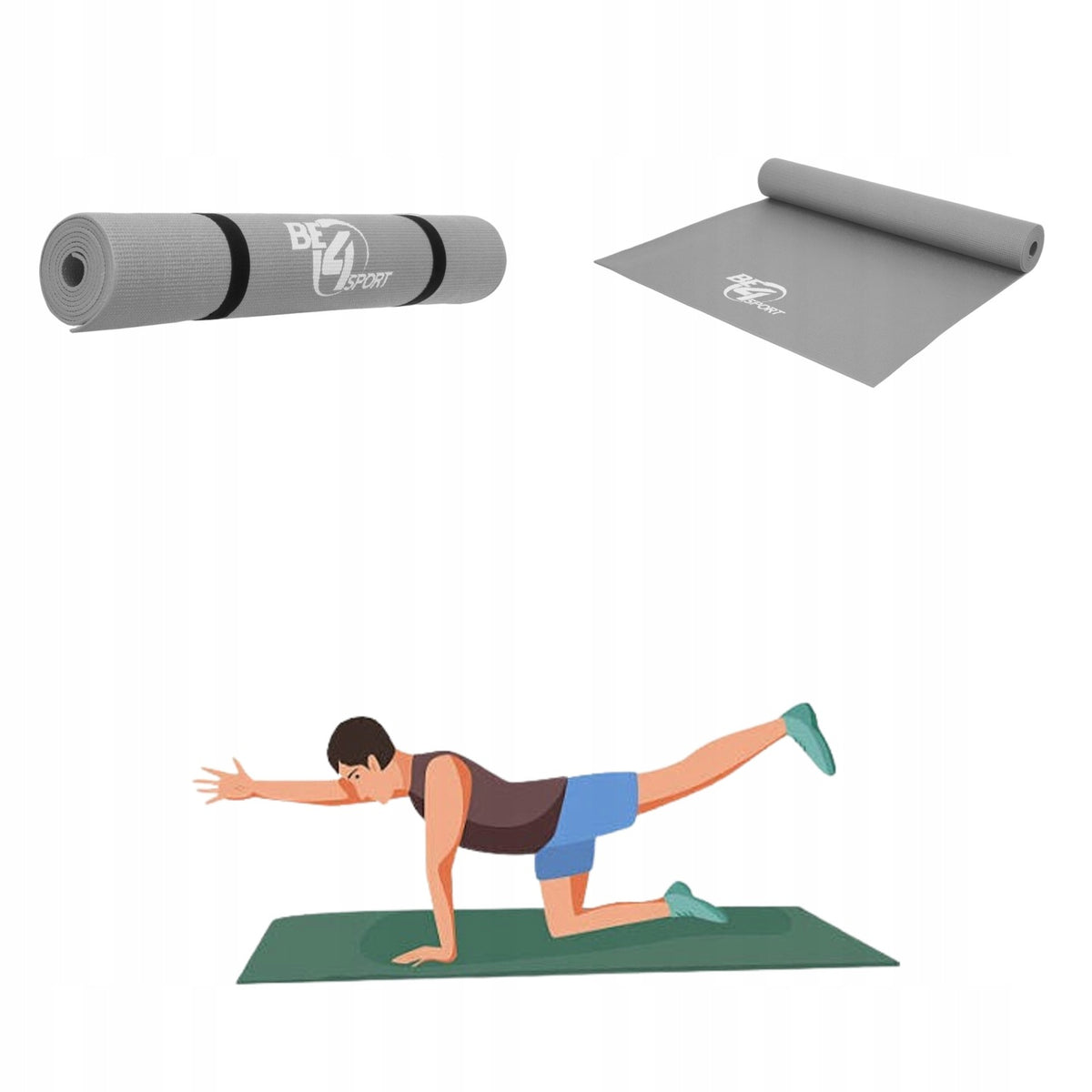 EXERCISE MAT FLOOR YOGA TRAINING NON-SLIP STRONG DURABLE