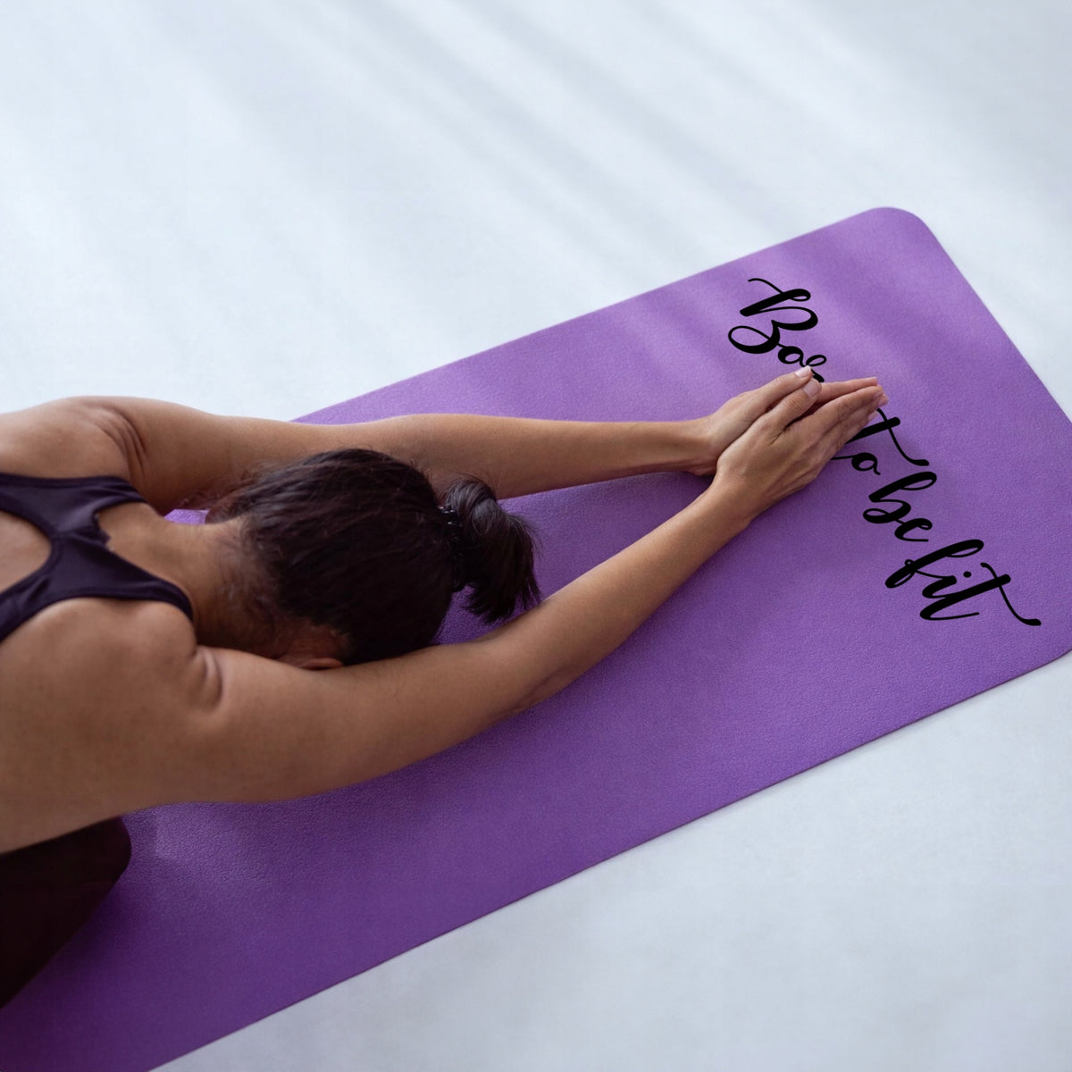 EXERCISE MAT PURPLE BORN TO BE FIT FITNESS YOGA WORKOUT FOR GYM Packaging status original