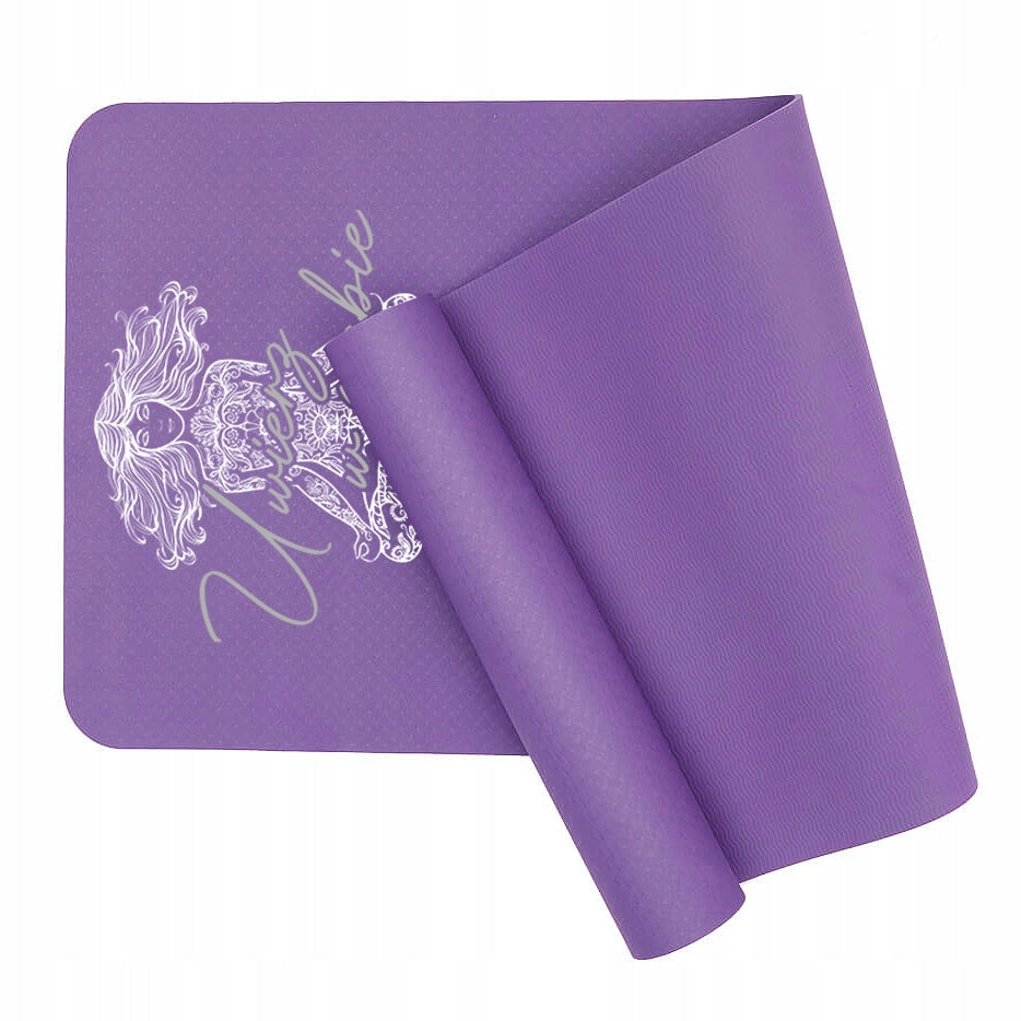 EXERCISE MAT PURPLE FITNESS YOGA BELIEVE IN YOURSELF YOGA MAT GYM Packaging status original